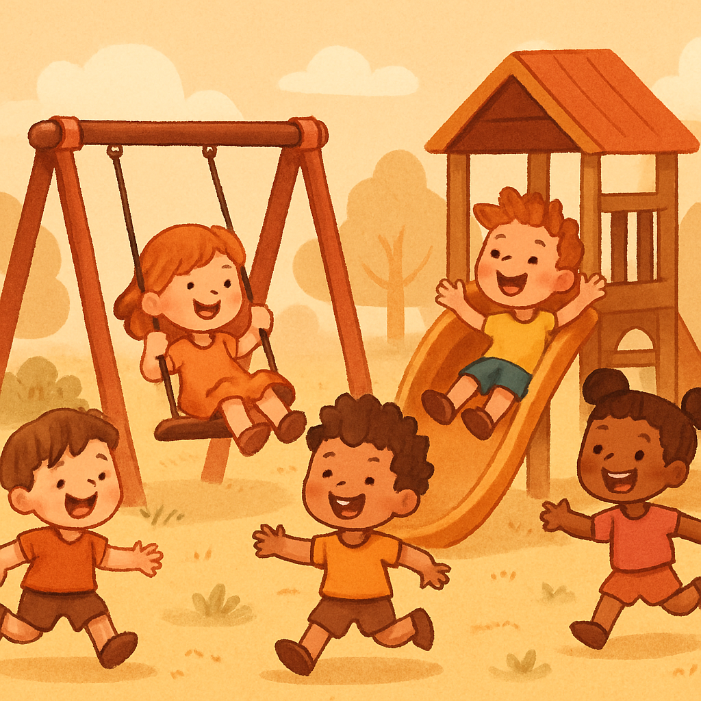 Oyun alanı, salıncak ve oyun parkı simgesi