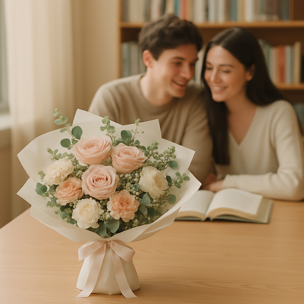 Library Date Bouquet