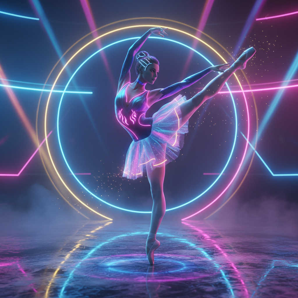 Aurora Blaze performing a dramatic pirouette kick