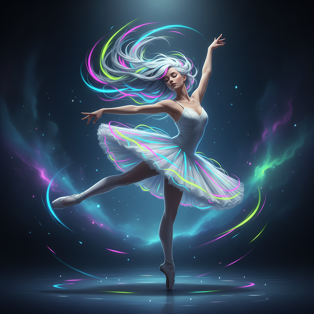 Giselle Vortex executing a spinning kick with grace