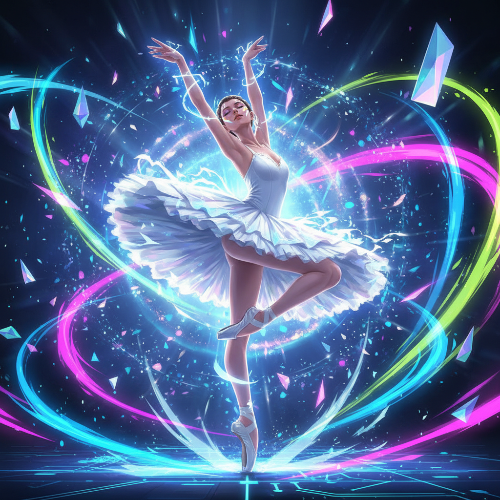 Odette Flash in a dramatic, electrifying pose