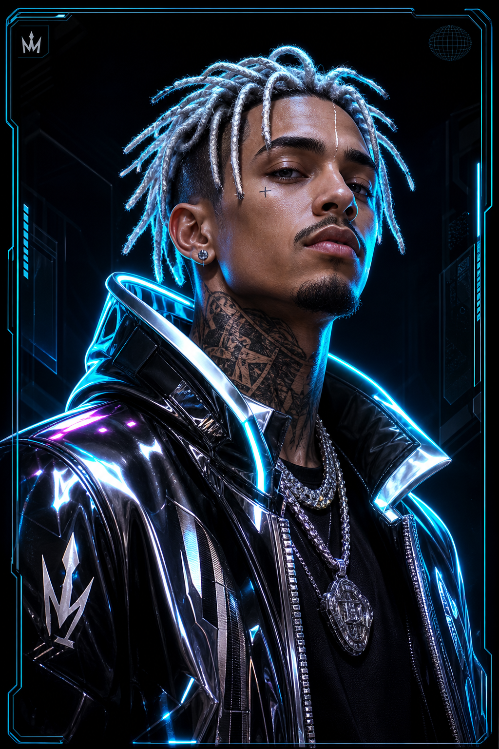 Chrome Saint collectible cyber-fashion portrait