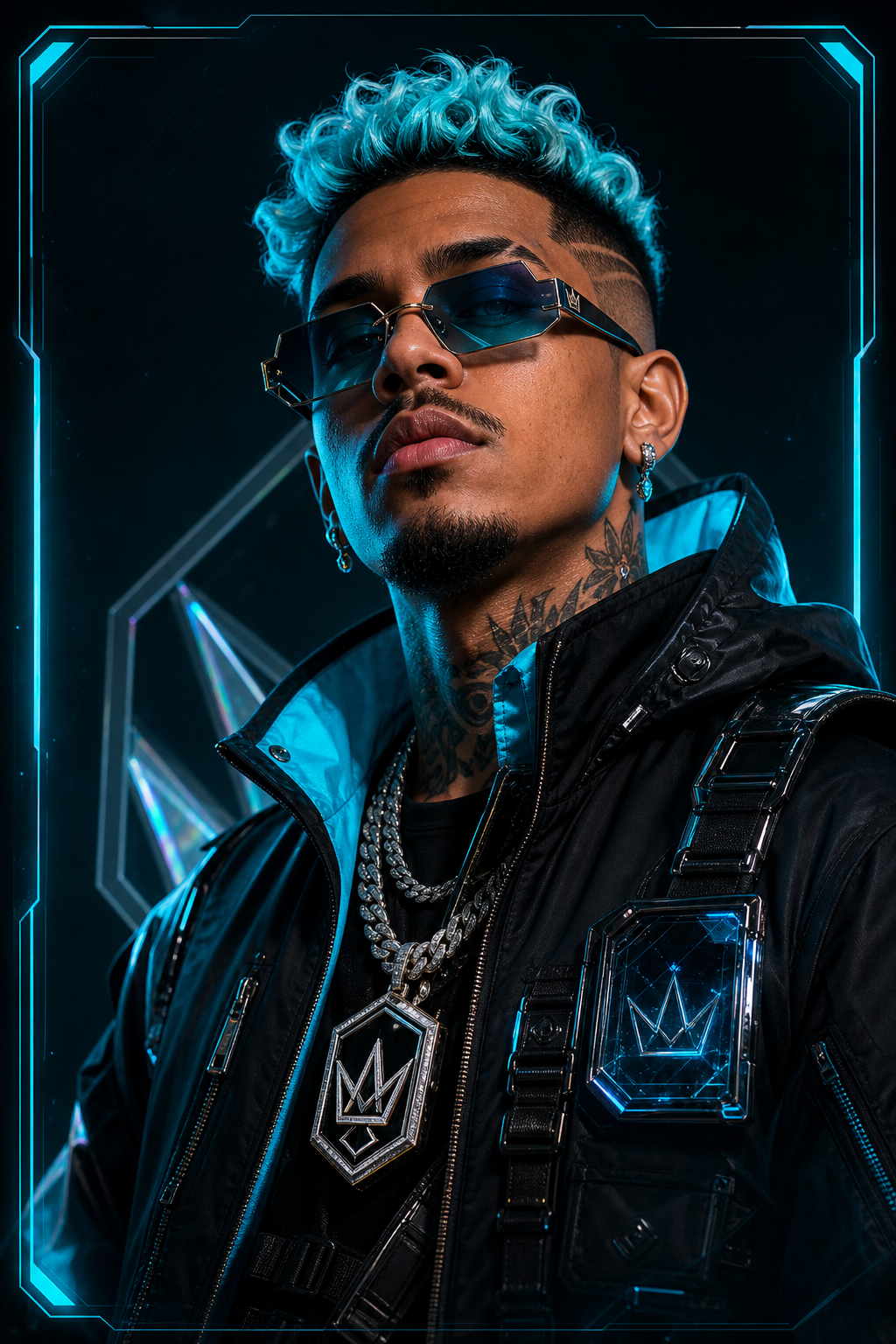 Vault King collectible cyber-fashion portrait