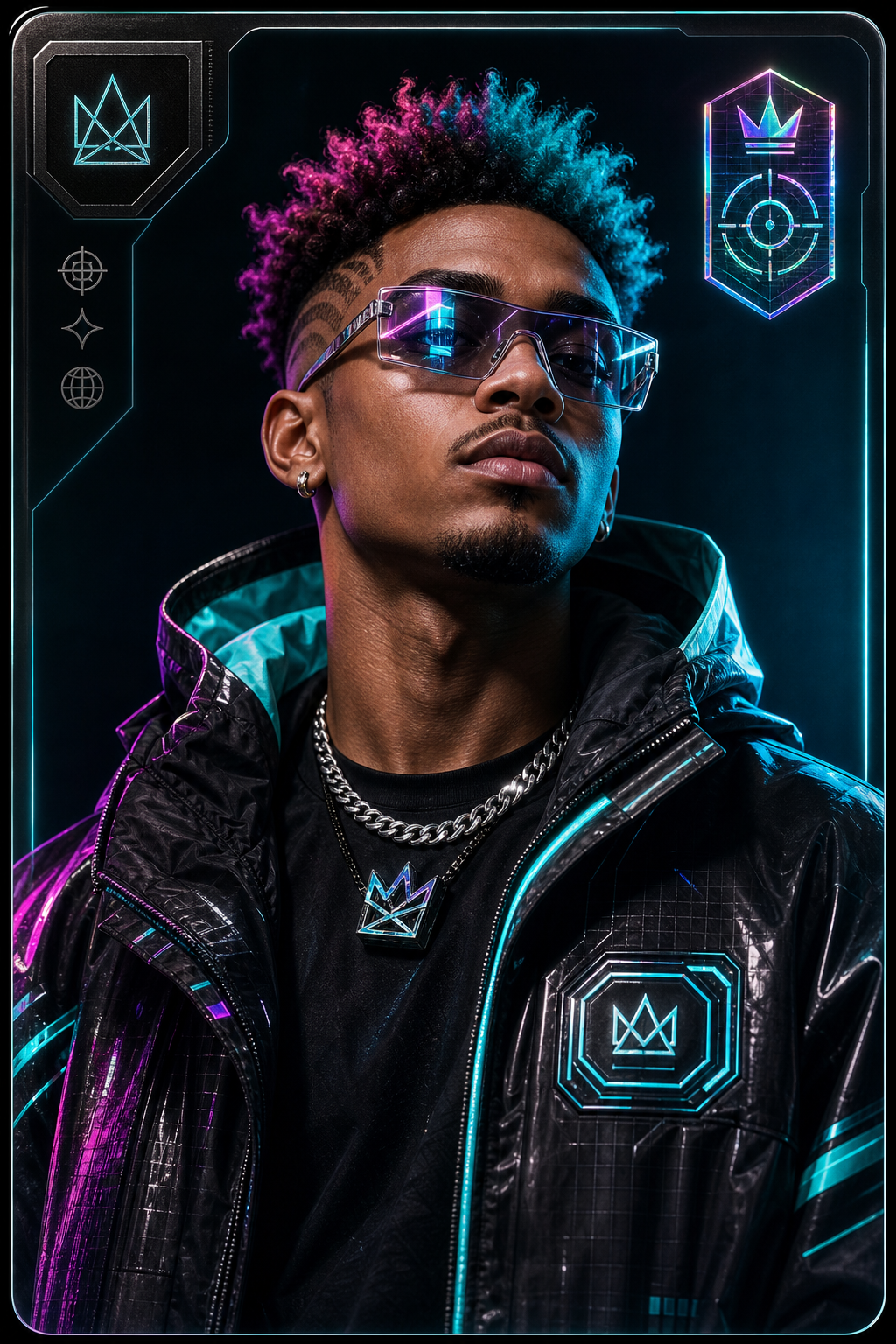 Crown Static collectible cyber-fashion portrait