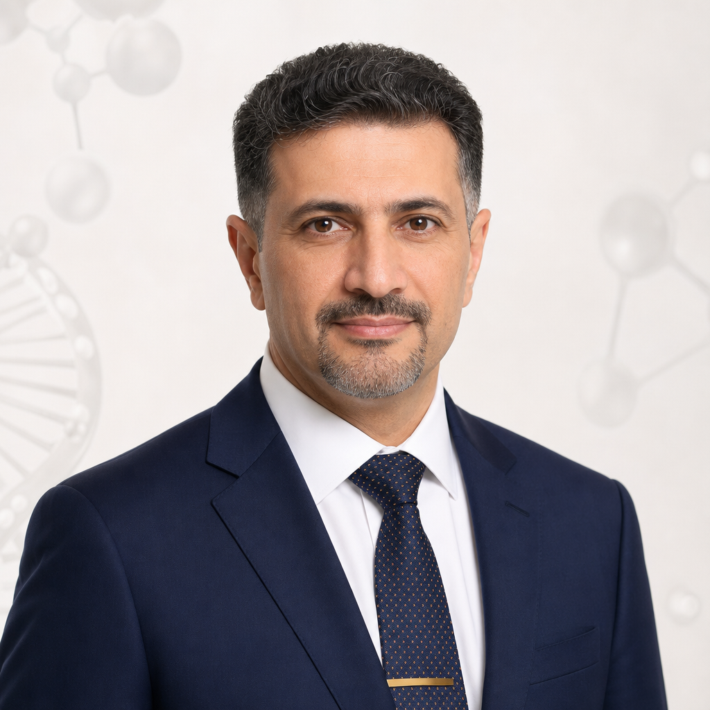 Refined executive portrait of Dr. Abdalraheem Marwan Alshobaki