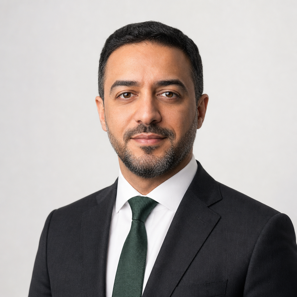 Refined executive portrait of Dr. Ibrahim Alfayyadh