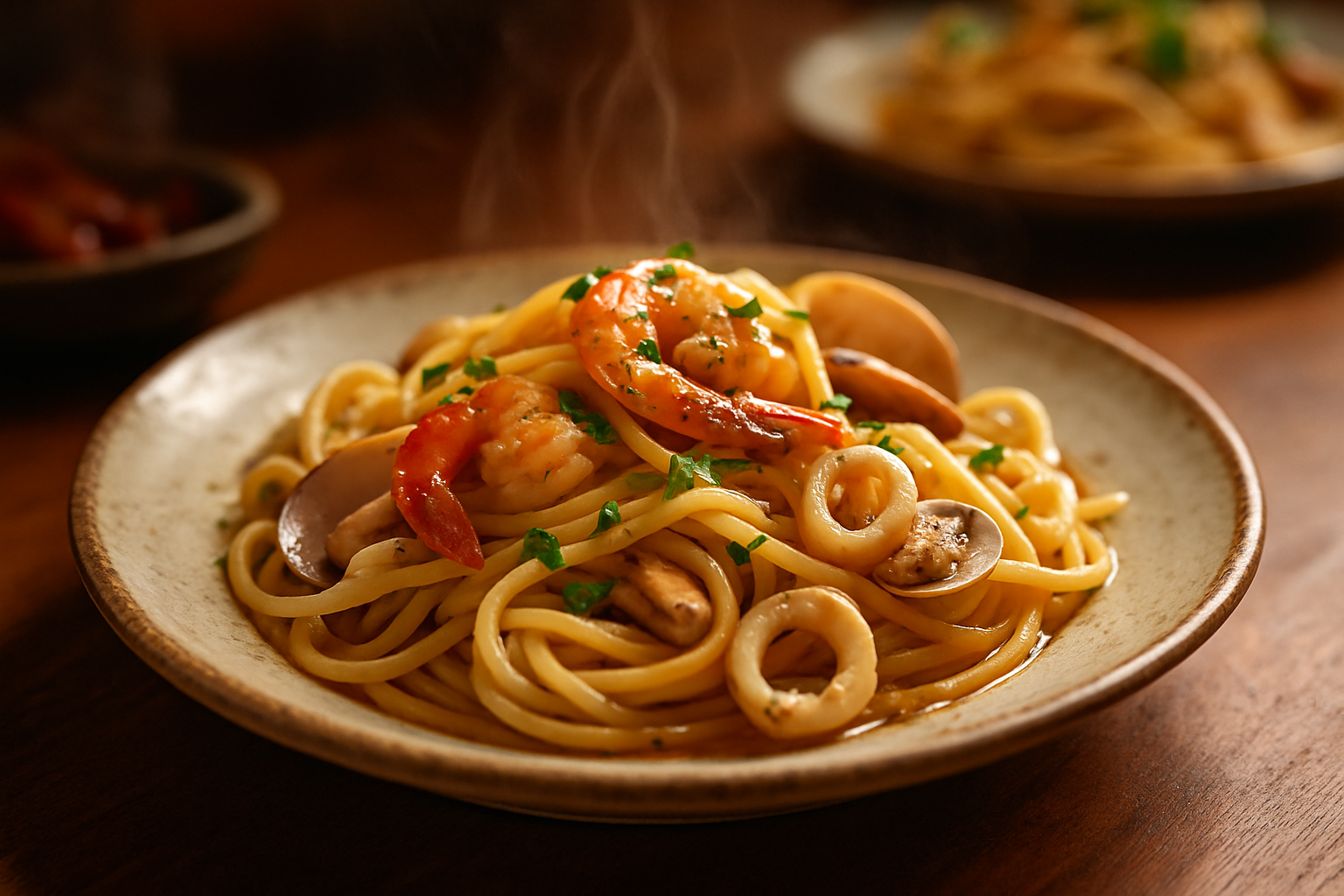 Seafood Linguine signature dish