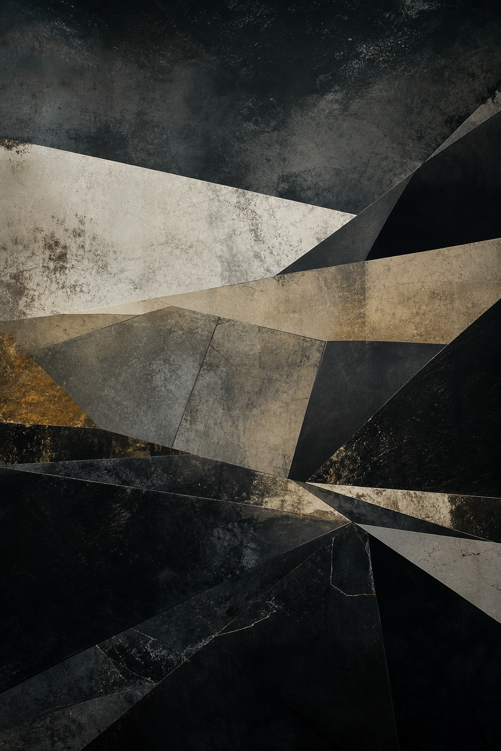 Fractured Horizon by Lina Kovac, abstract fractured color planes with angular tension