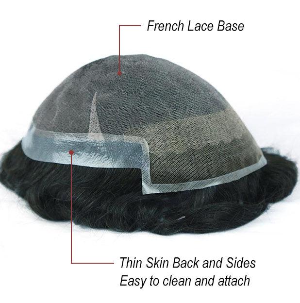French Lace base hair patch sample