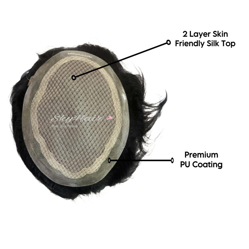 Silk top base hair patch sample