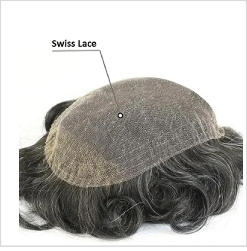 Swiss Lace base hair patch sample