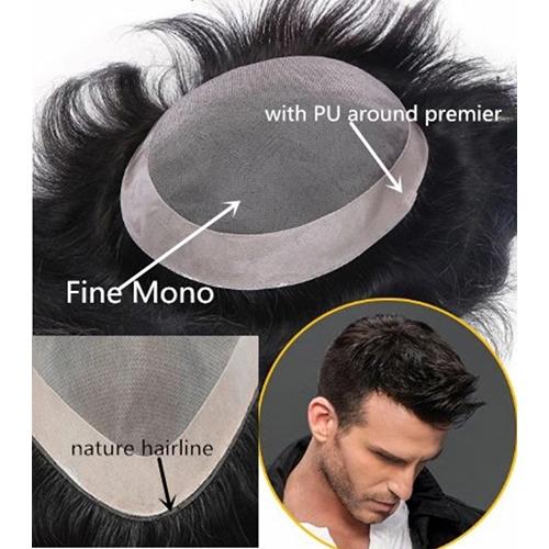 Monofilament or mono base hair patch sample