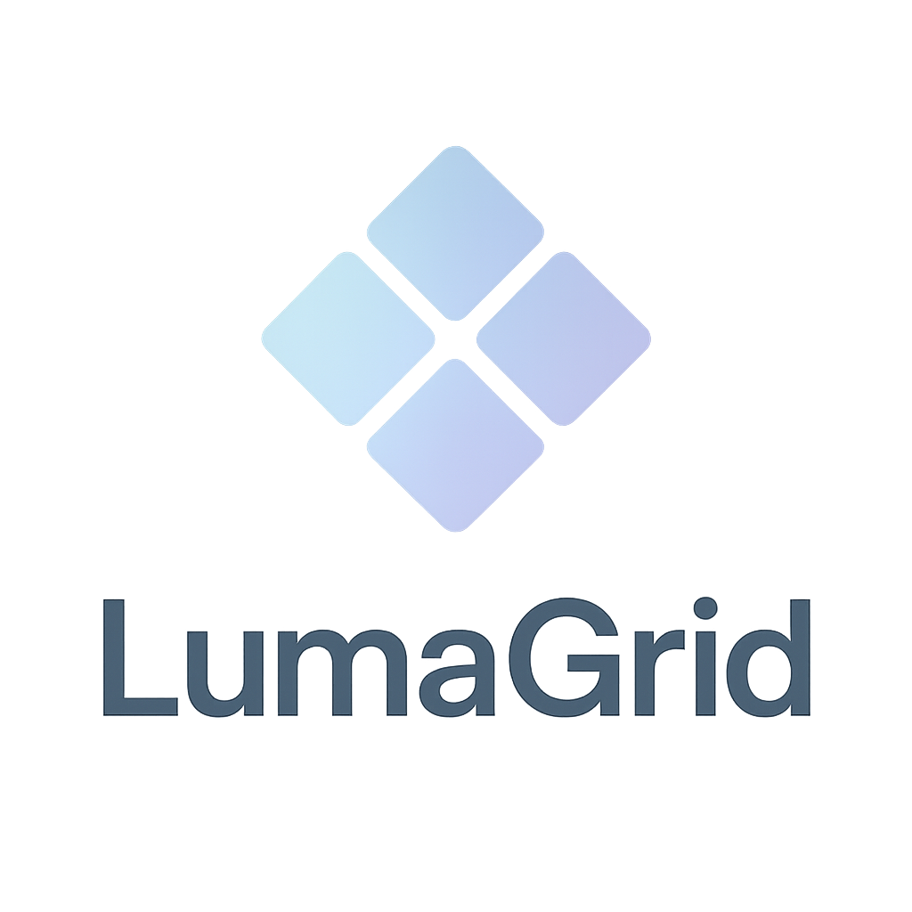 LumaGrid monochrome tech mark