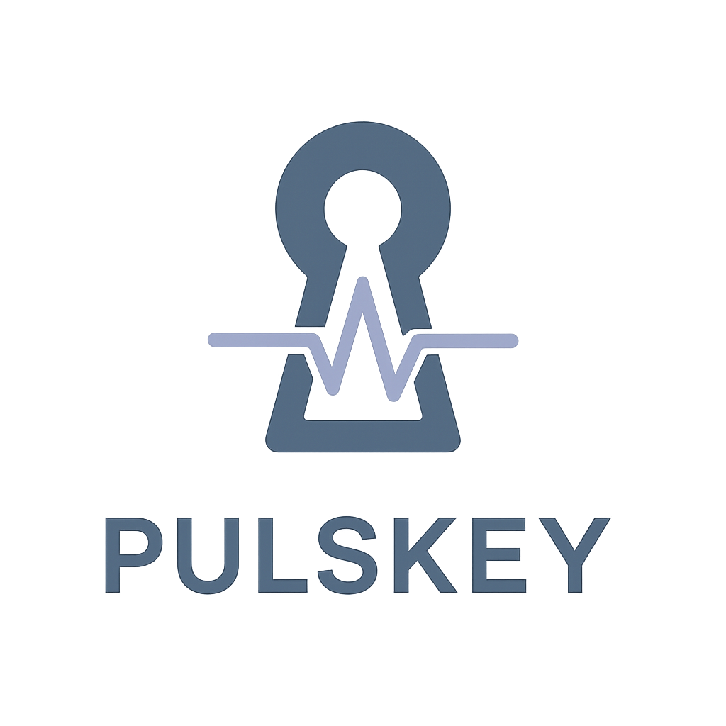 PulseKey monochrome tech mark