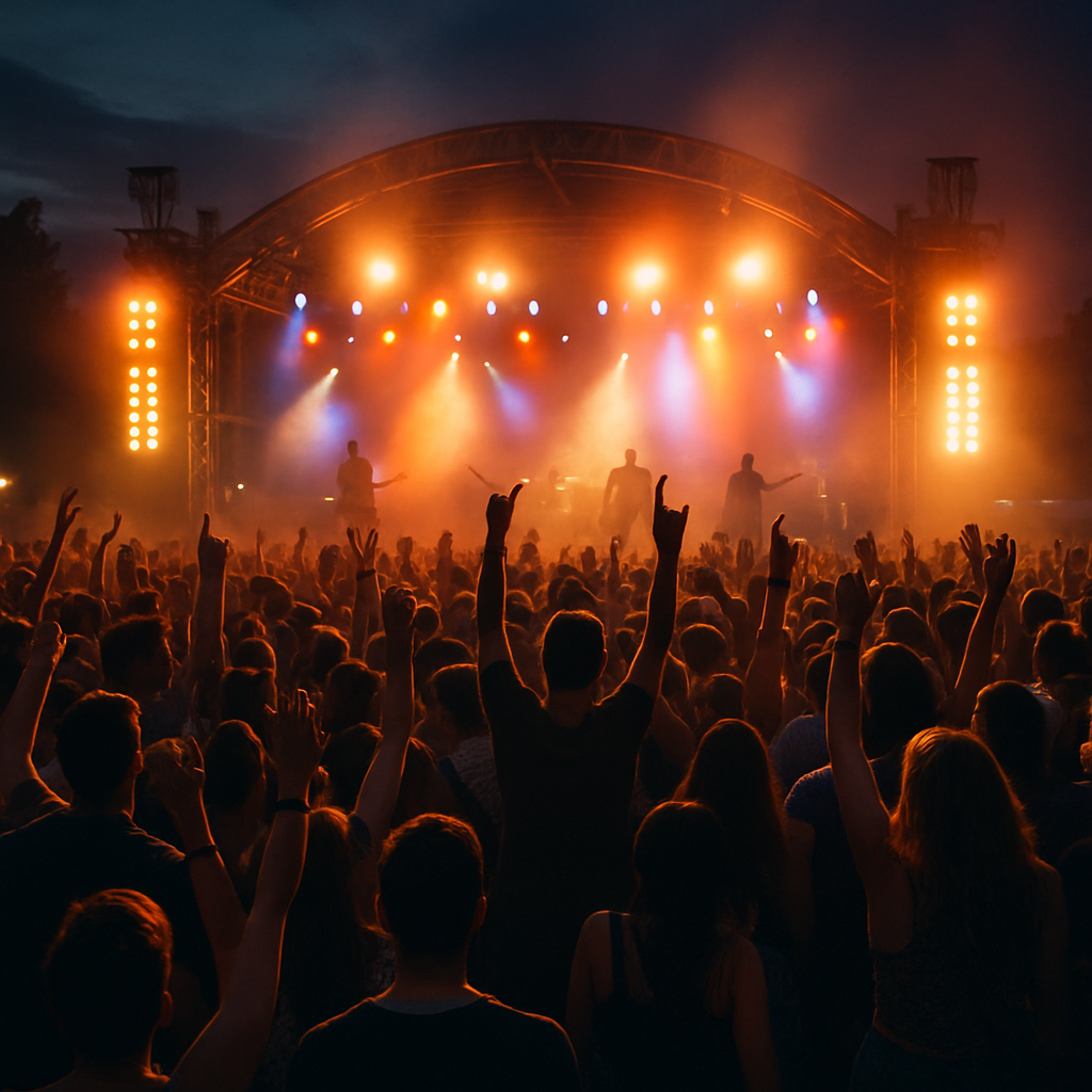 Fans at music festival