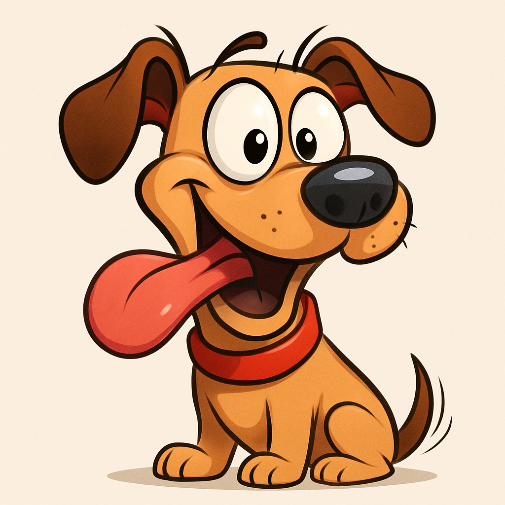 A dog making a silly face