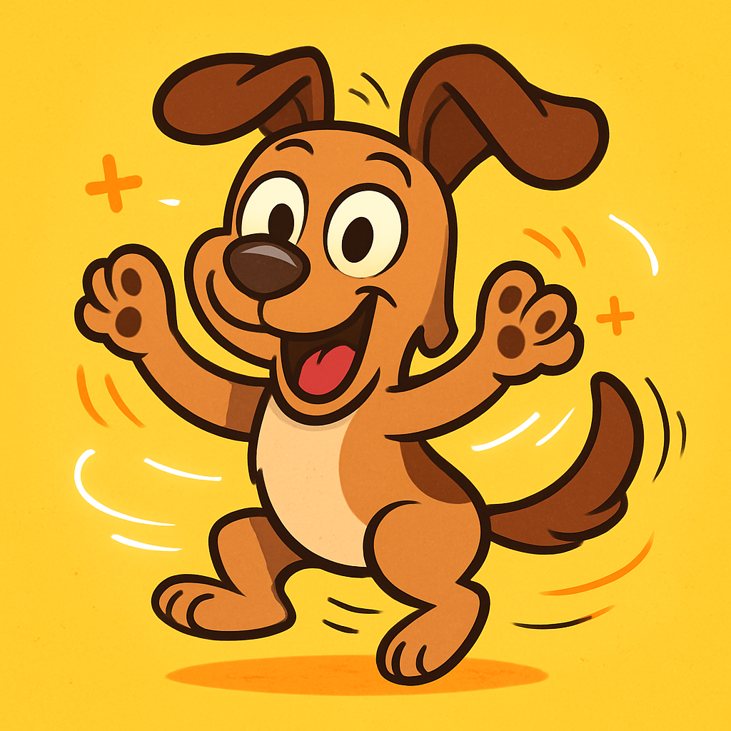 Dog doing a funny trick