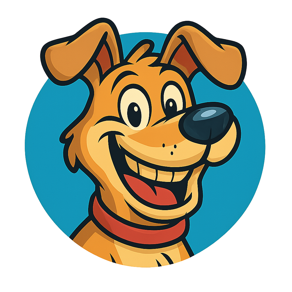Funny Dogs cartoon logo
