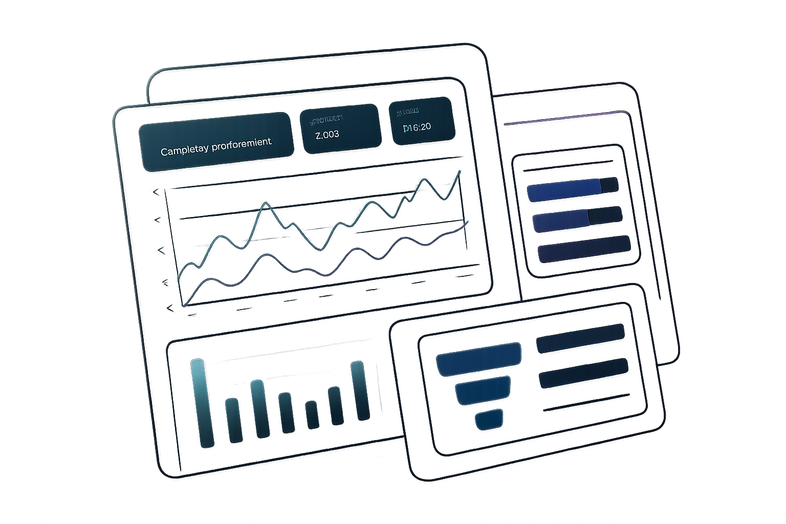 Premium dark glassmorphic fintech dashboard website and paid ads performance overview mockup