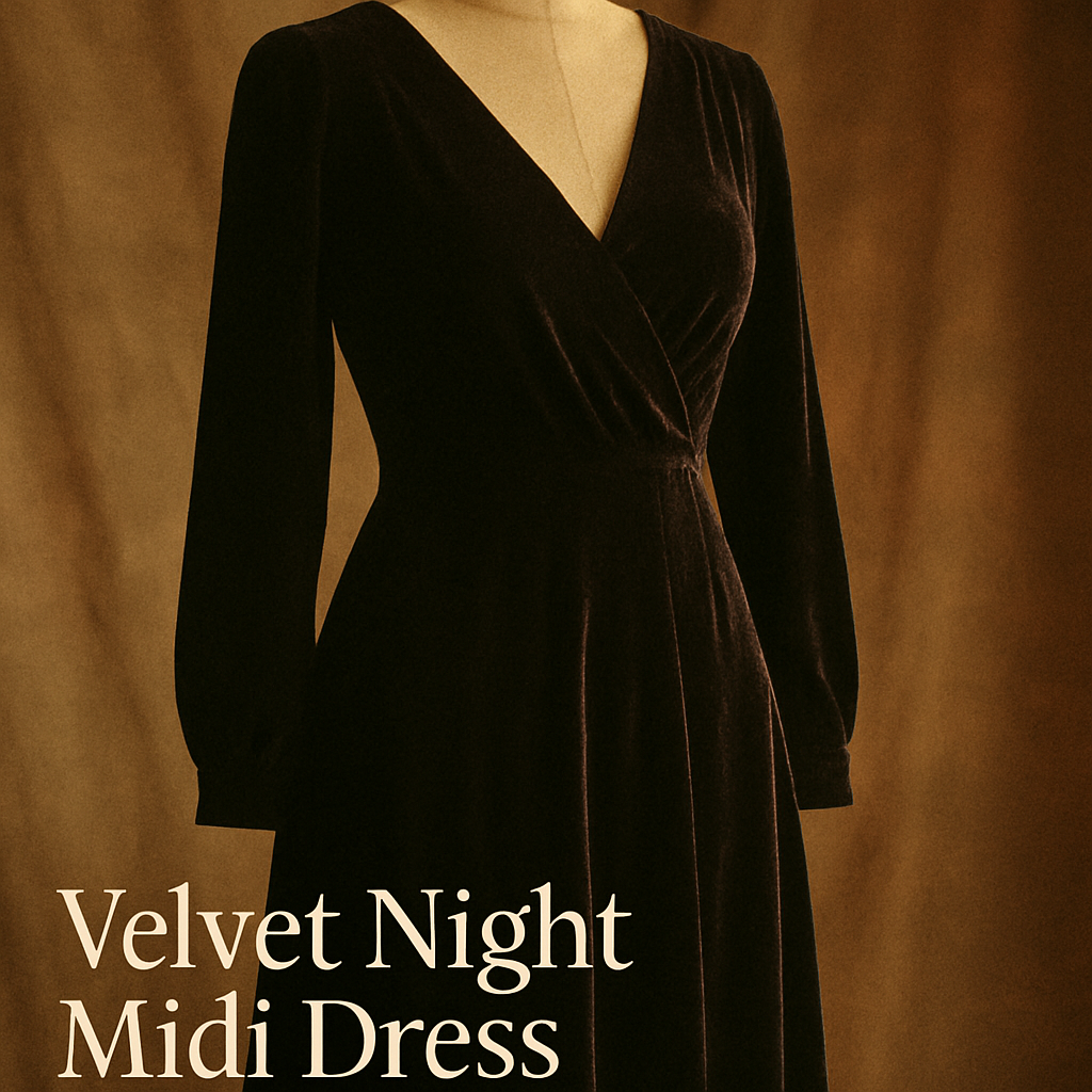 Velvet Night Midi Dress