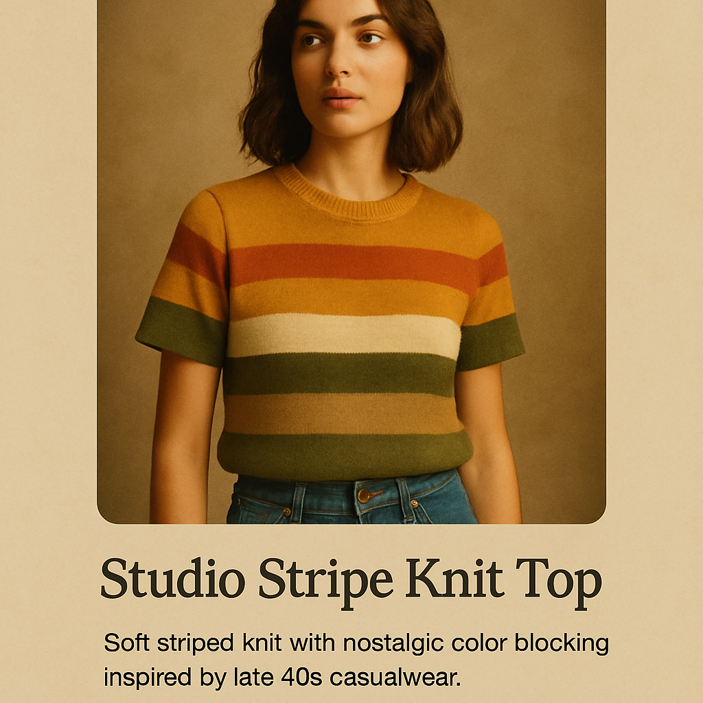 Studio Stripe Knit Top