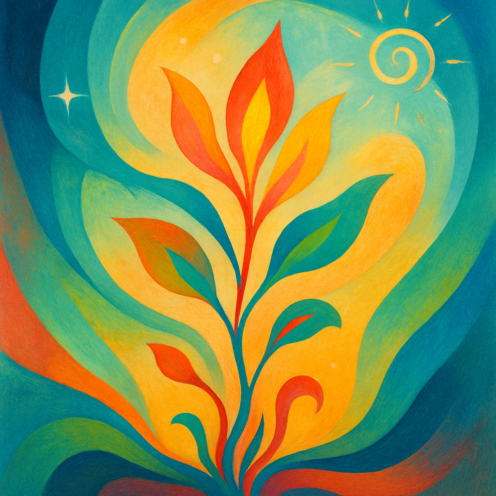 Artistic abstract representing creativity and growth