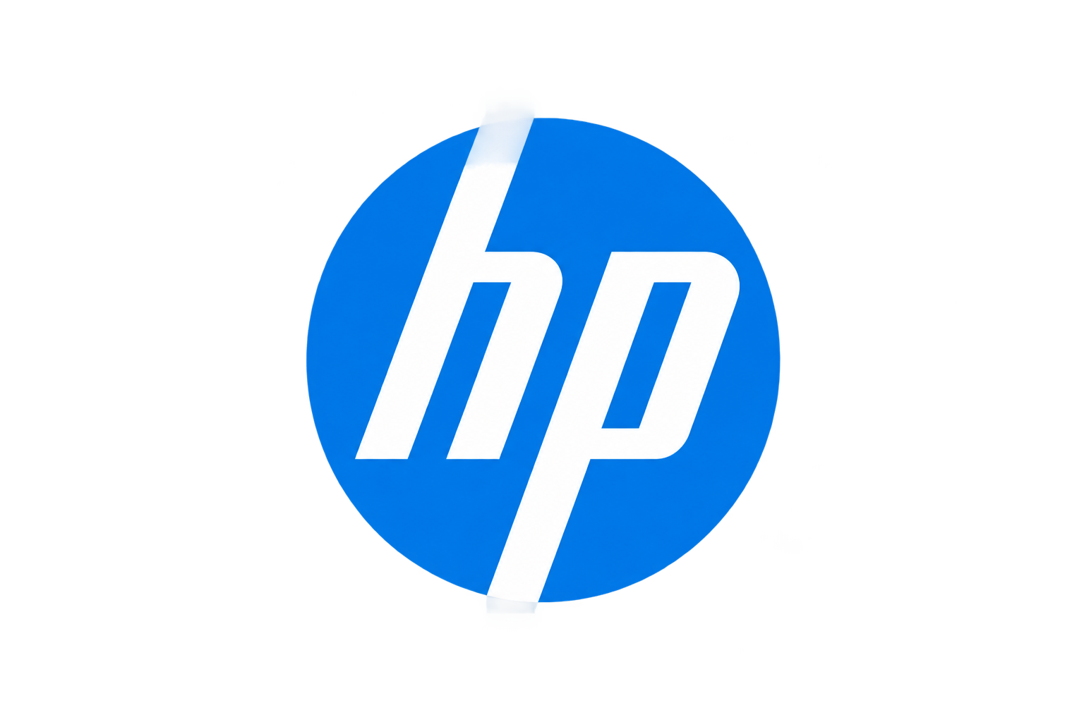 HP 蓝色圆形徽标内含白色小写 hp 字母