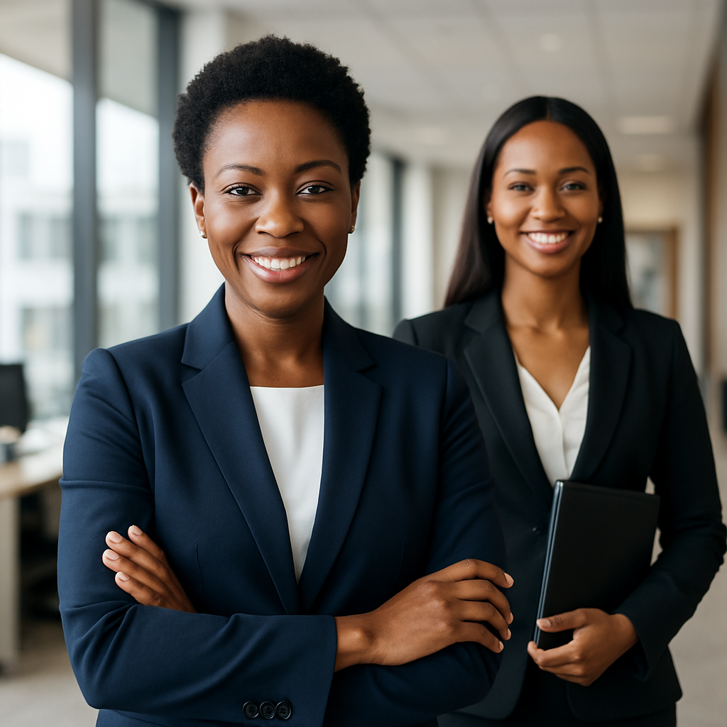 Recruitment team briefing in a modern office with a senior manager guiding new insurance sales candidates