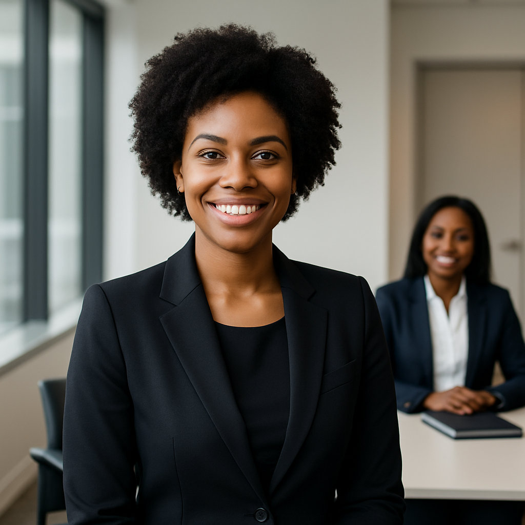 Recruitment team briefing in a modern office with a senior manager guiding new insurance sales candidates