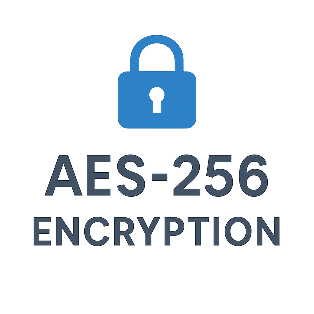 AES-256 encryption badge