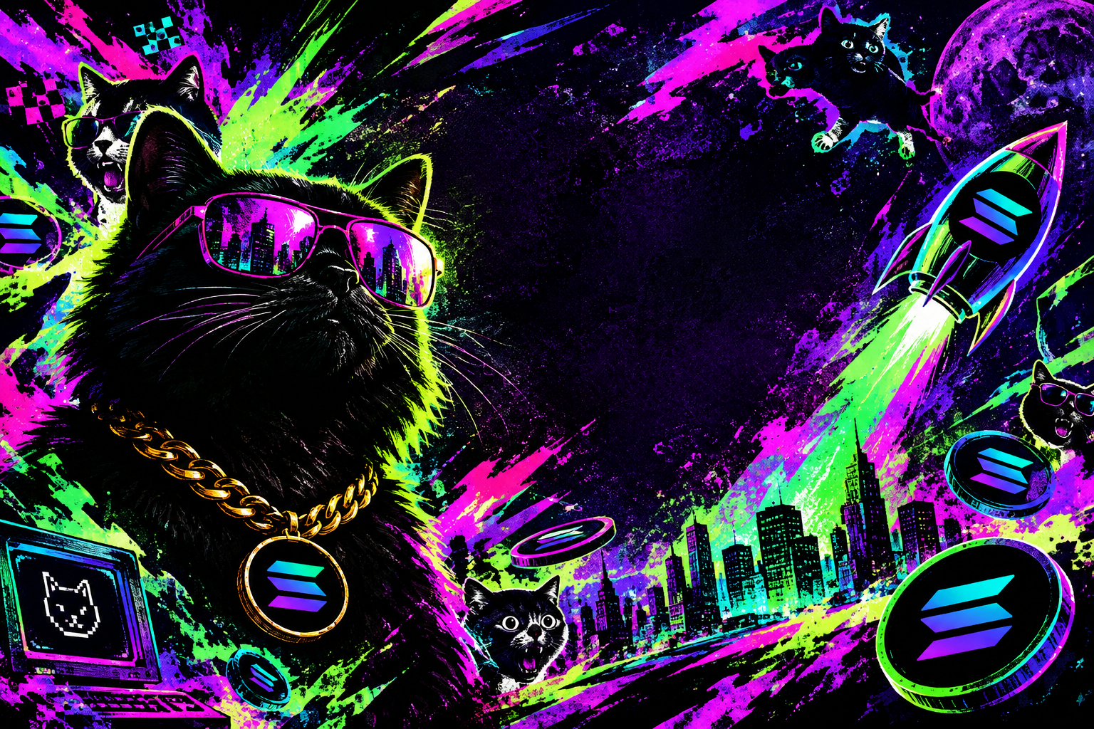 Reserved horizontal meme banner art placeholder for Black Cat campaign