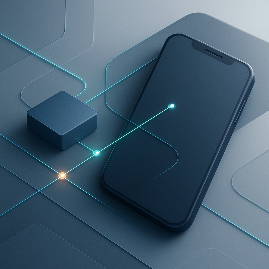 Abstract technology-inspired mobile domain visual