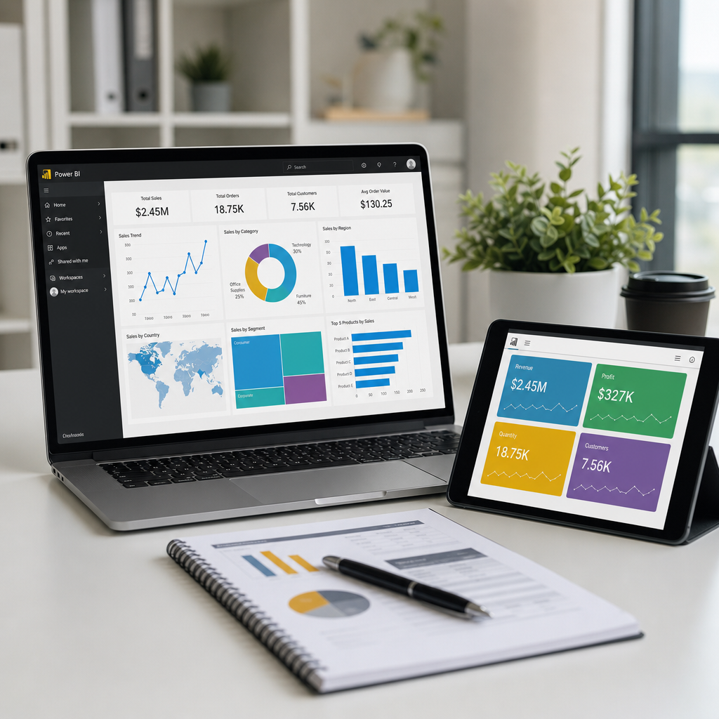 Power BI dashboard analytics course image