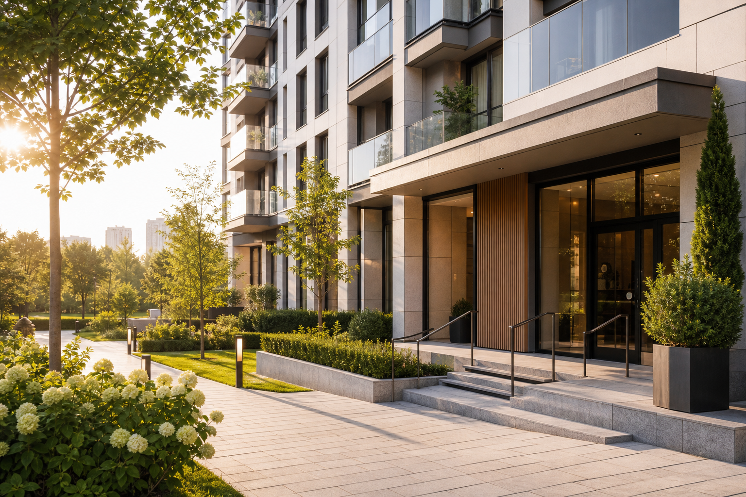 Modern home near green spaces