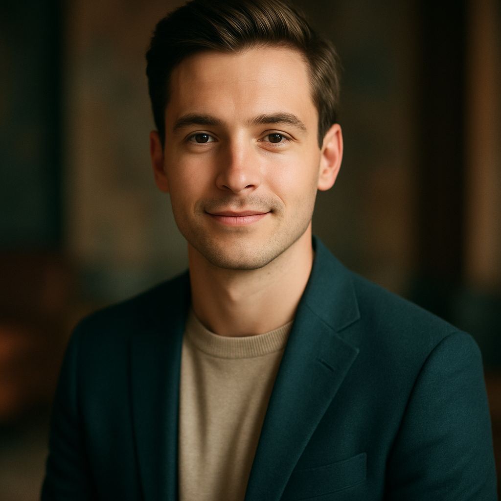 Young professional customer in a smart-casual blazer