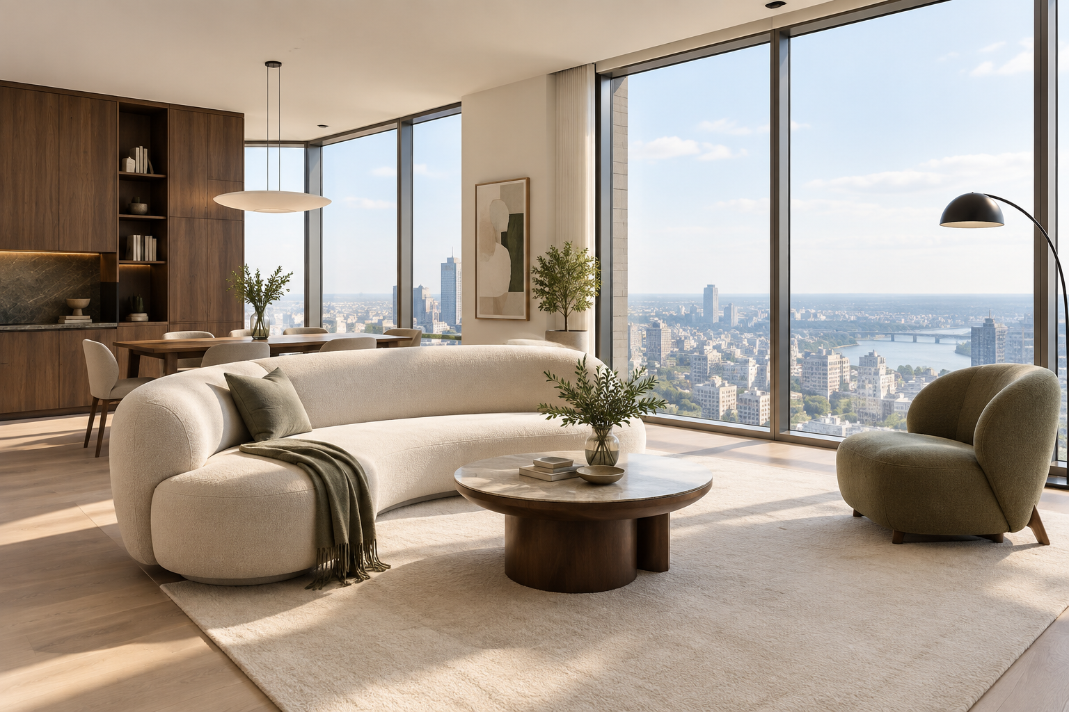 Refined high-floor apartment interior in Pechersk