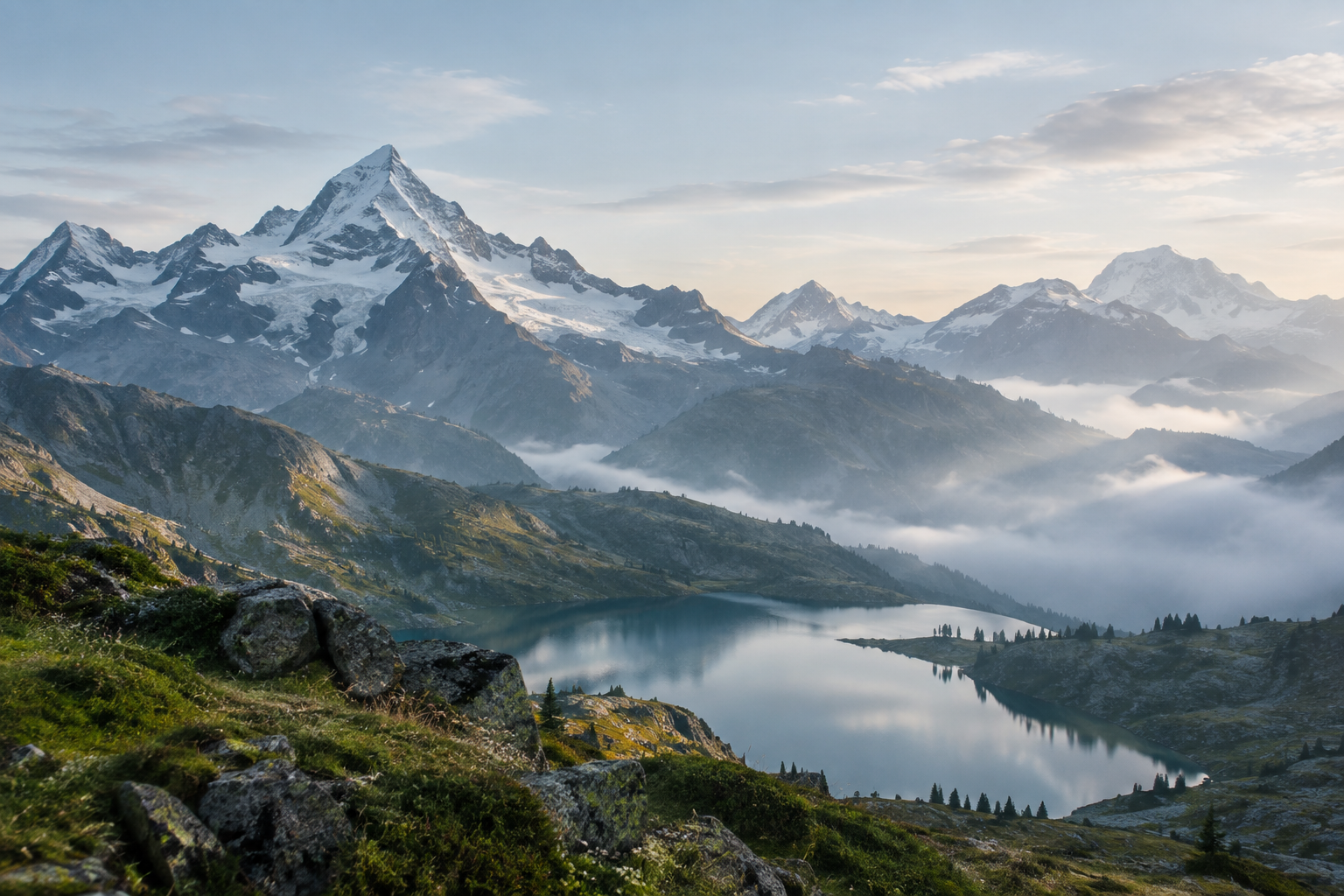 Scenic The Alps destination landscape