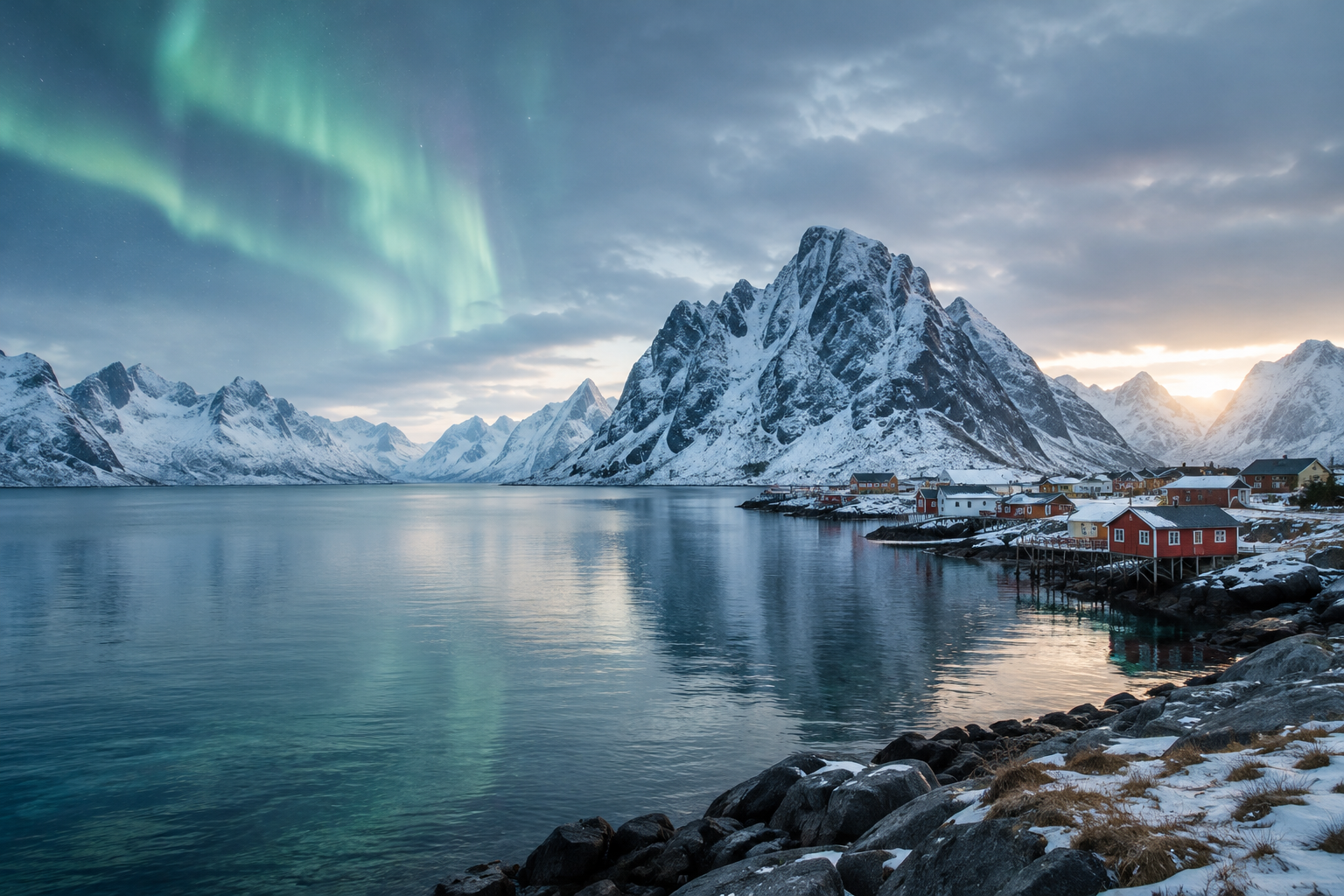 Scenic landscape for Northern Stillness Escape along Norway + Arctic moments