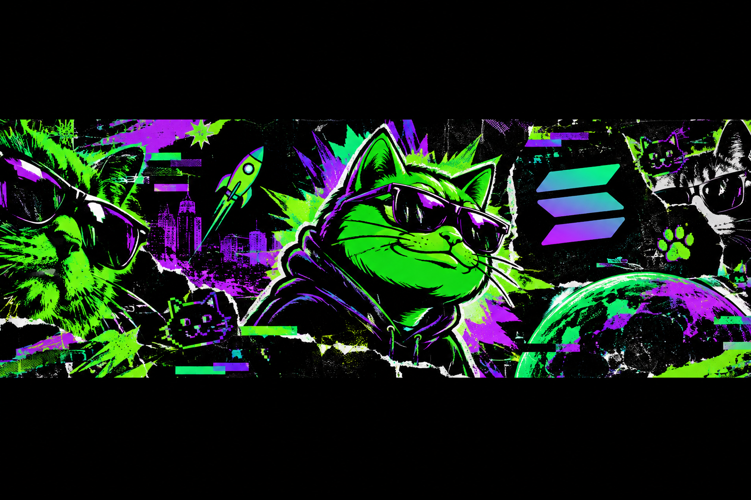 Wide horizontal Pepe Cat launch banner placeholder