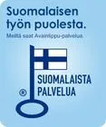 Avainlippu-palvelu merkki, yksinkertainen sinivalkoinen avainlippu-logo