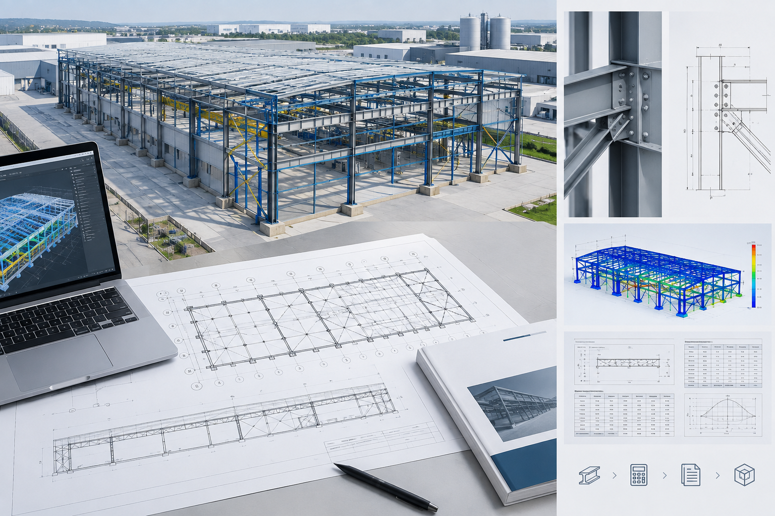Industrial Production Facility technical project illustration