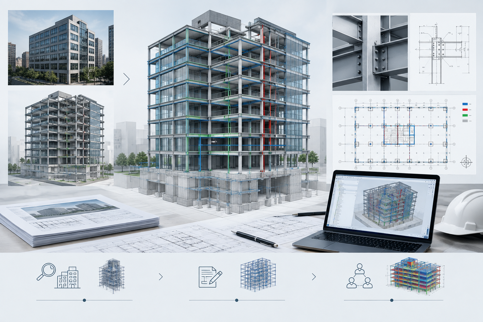Commercial Office Retrofit technical project illustration