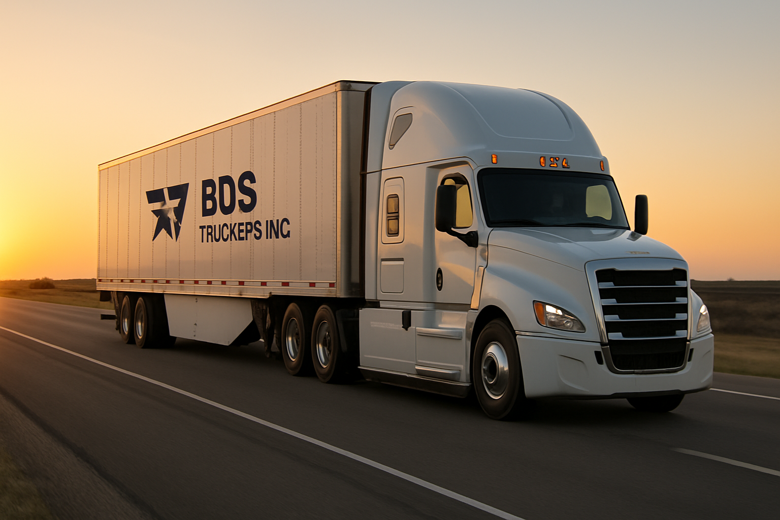 BDS Truckers Inc modern freight truck on highway