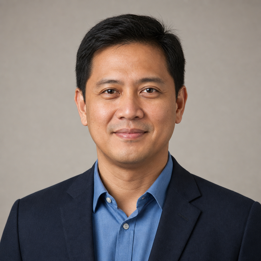 Professional headshot of Jerome P. Castillo in a business-casual collared shirt with neutral background lighting