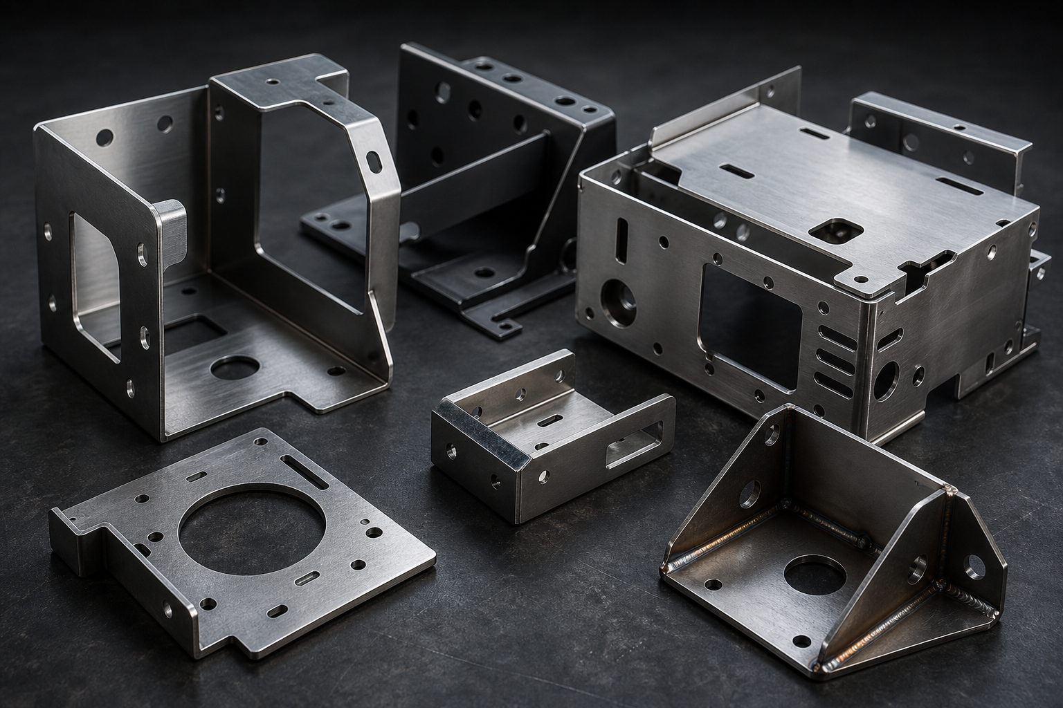 Custom metal assemblies with precision brackets, formed panels, and welded joints