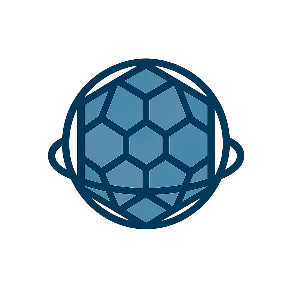 Geometric atlas-inspired logo for AtlasNexus