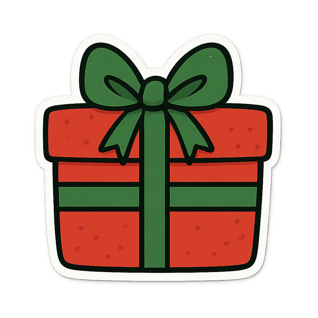 Christmas gift sticker