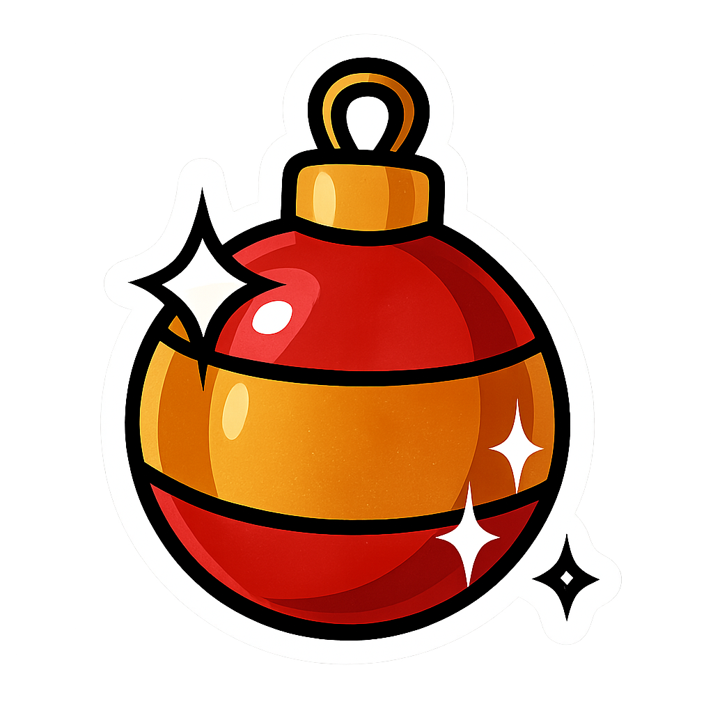 Christmas ornament sticker