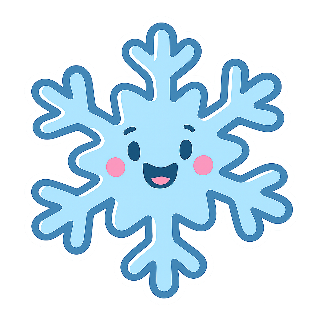 Christmas snowflake sticker