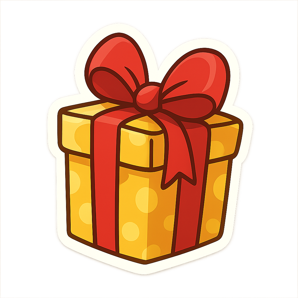 Gift box sticker